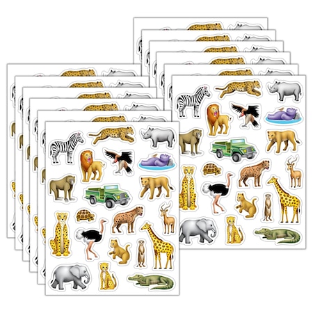 Teacher Created Resources Safari Stickers, 20 Designs, 1440PK 7089
